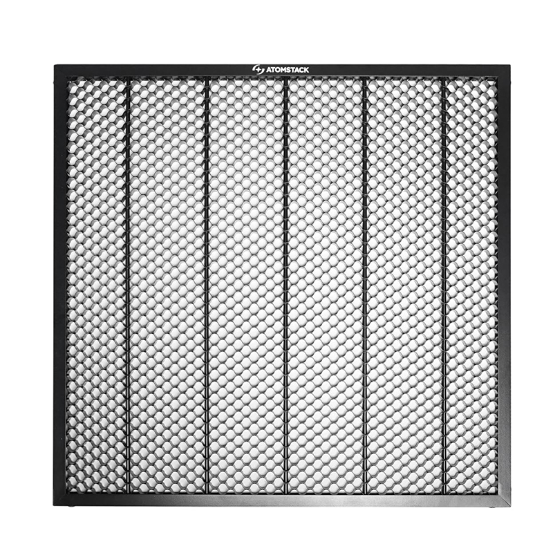 Honeycomb Laser Bed - ATOMSTACK F4N 15.7x15.7インチ アルミハニカムレーザーベッド メタルトレイ付き 6つの固定プレートと4つの滑り止めパッド付き