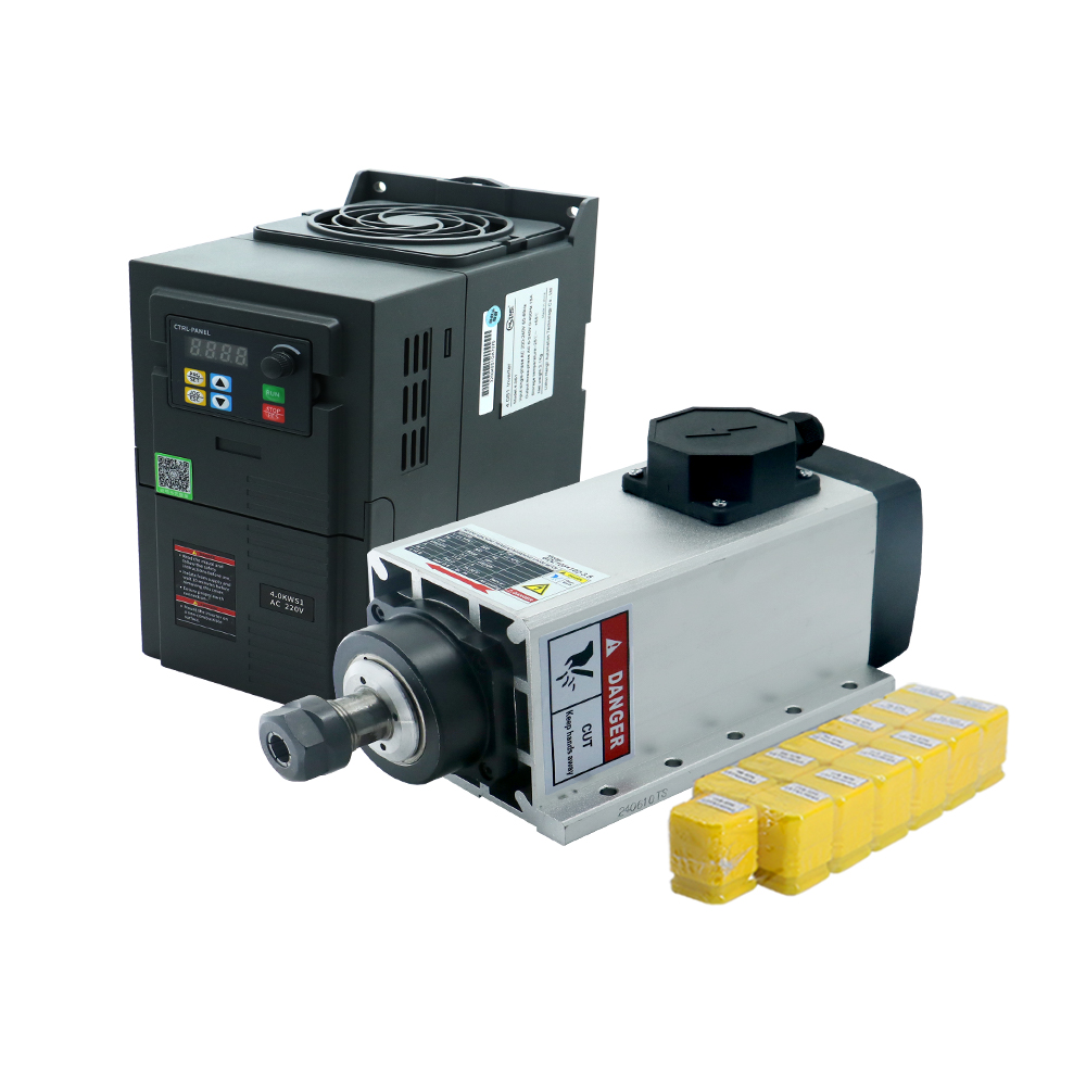 Cnc Spindle Motor - 3.5KW ER20 220V角型フライエッジジャンクションボックススピンドル18000RPMモーターベアリングコレットセット（CNC穴あけ用）