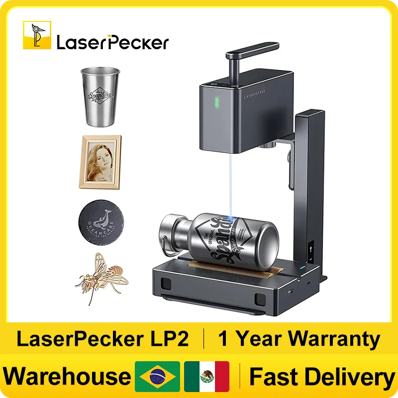 Industrial Laser Engraver - Laserpecker-ポータブルレーザー彫刻機,5W, Bluetooth, CNC, DIY,超高速,lp2