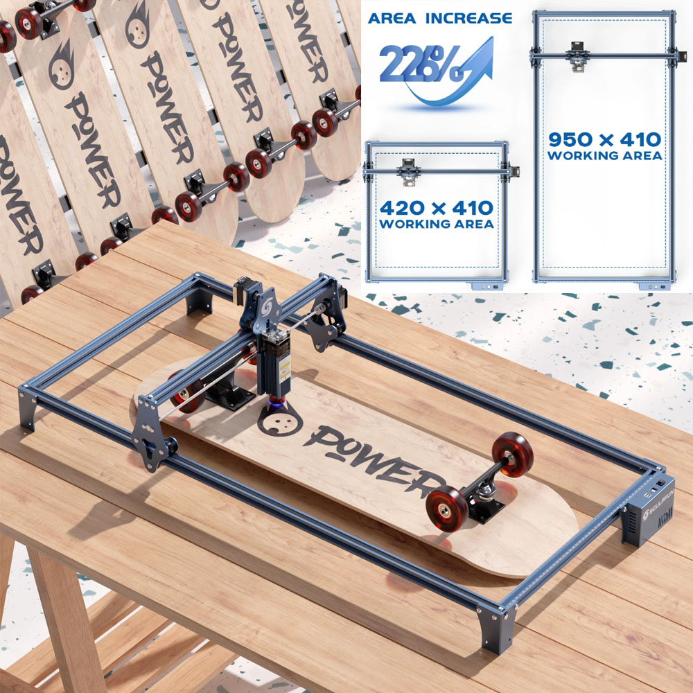 Industrial Laser Engraver - SCULPFUN 彫刻機彫刻エリア拡張キット S6/S6pro/S9 レーザー彫刻機用クイックアセンブリフルメタル