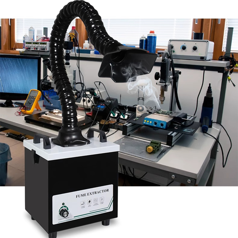 Laser Marking Machine - はんだ煙浄化装置メンテナンスステーション はんだごて レーザーマーキング煙浄化装置 卓上小型はんだ煙機