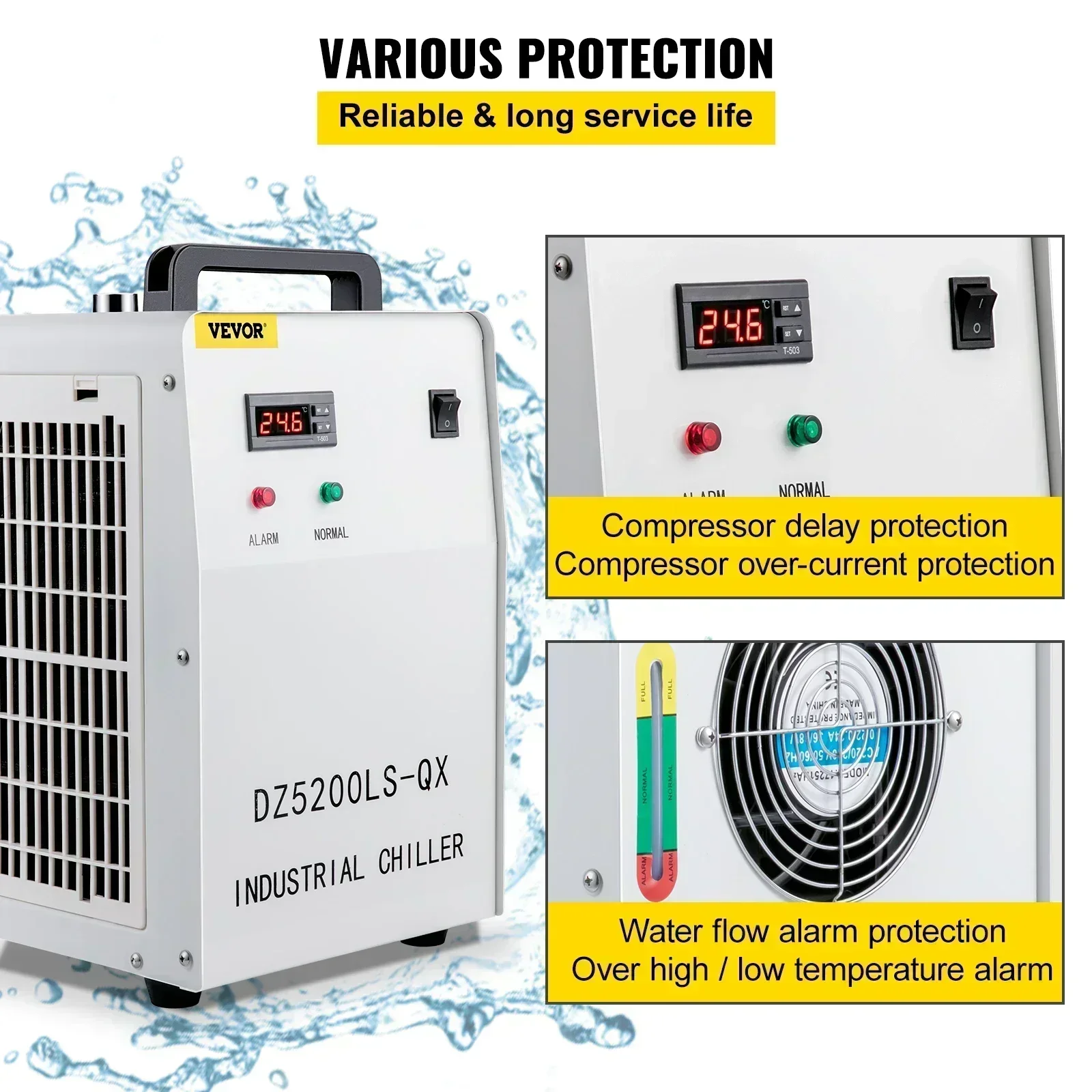 産業用冷却水チラー SIHAO CW3000 CW5000  - Laser Industrial Chiller のレビューと価格