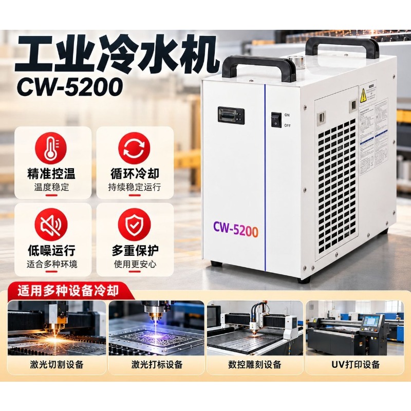 産業用チラーCW5200。小型循環式冷却装置で、レーザー切断 - Laser Industrial Chiller のレビューと価格