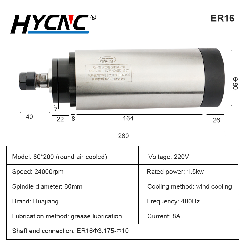 CNCフライス盤用スピンドルモーター 1.5KW 220V/ - Cnc Spindle Motor のレビューと価格